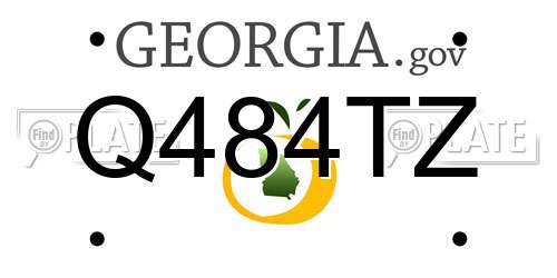 Q484TZ Georgia License Plate