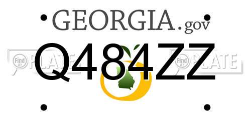 Q484ZZ Georgia License Plate