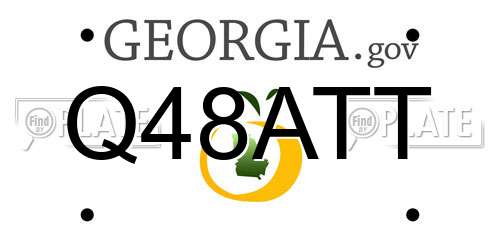 Q48ATT Georgia License Plate