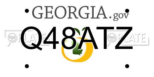 Q48ATZ Georgia License Plate