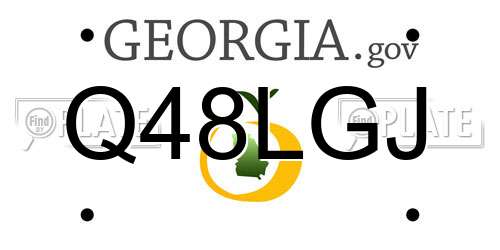 Q48LGJ Georgia License Plate