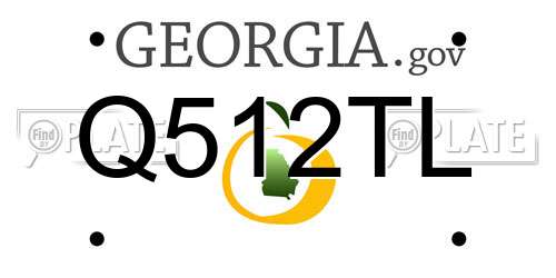 Q512TL Georgia License Plate