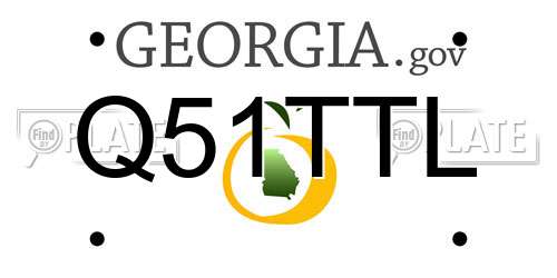 Q51TTL Georgia License Plate