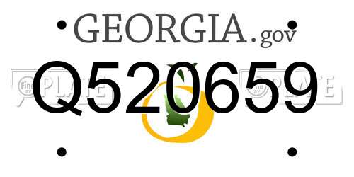 Q520659 Georgia License Plate