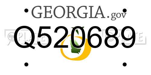 Q520689 Georgia License Plate