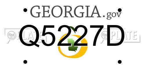 Q5227D Georgia License Plate