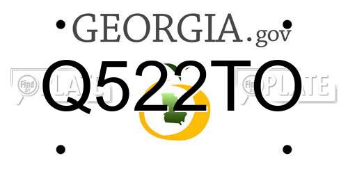 Q522TO Georgia License Plate