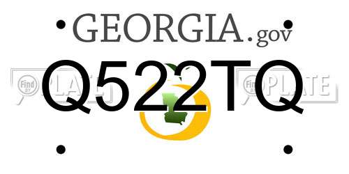 Q522TQ Georgia License Plate