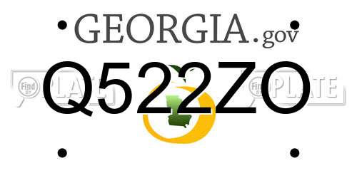 Q522ZO Georgia License Plate