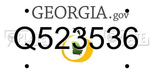 Q523536 Georgia License Plate