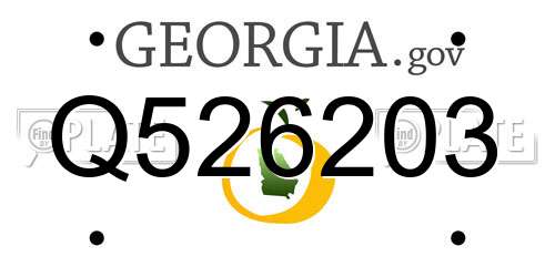 Q526203 Georgia License Plate
