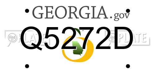 Q5272D Georgia License Plate