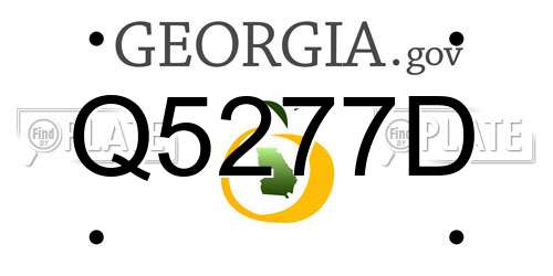 Q5277D Georgia License Plate