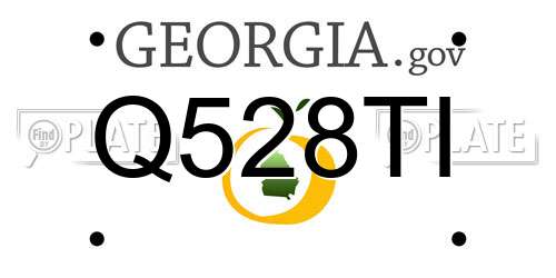 Q528TI Georgia License Plate