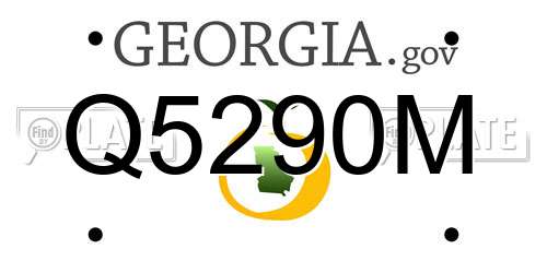 Q5290M Georgia License Plate