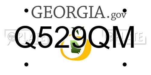 Q529QM Georgia License Plate