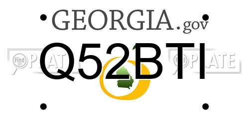 Q52BTI Georgia License Plate