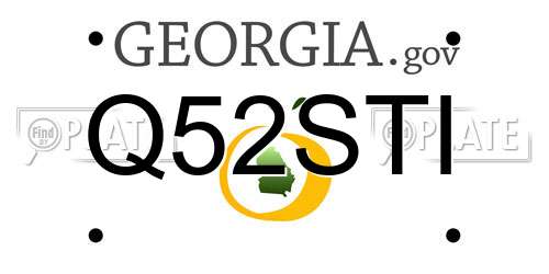 Q52STI Georgia License Plate