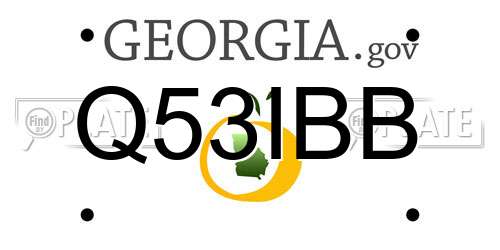 Q53IBB Georgia License Plate