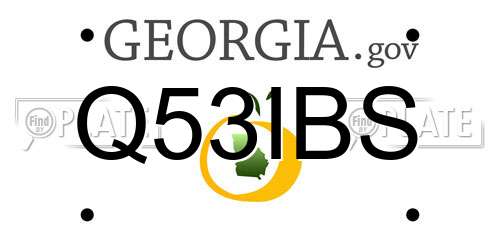 Q53IBS Georgia License Plate