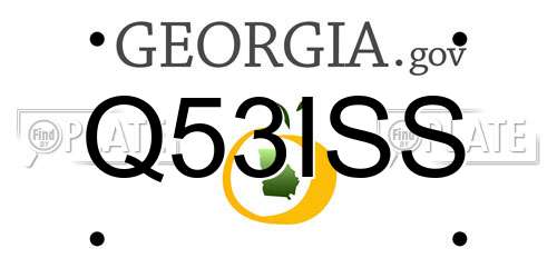 Q53ISS Georgia License Plate