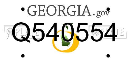 Q540554 Georgia License Plate