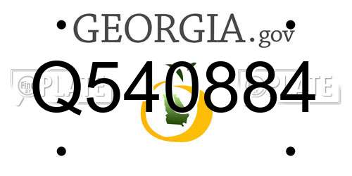 Q540884 Georgia License Plate