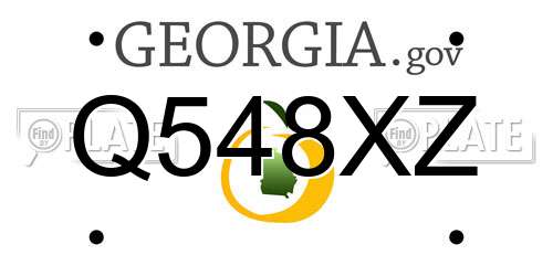 Q548XZ Georgia License Plate