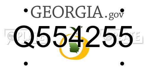 Q554255 Georgia License Plate