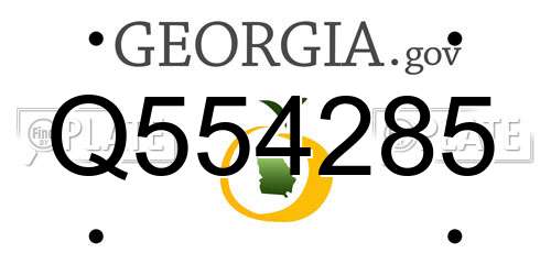Q554285 Georgia License Plate