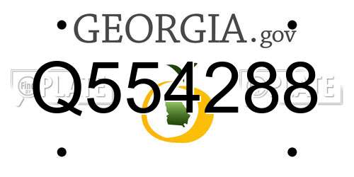 Q554288 Georgia License Plate
