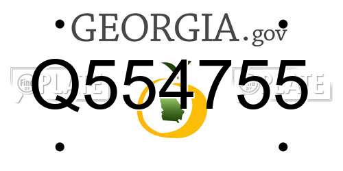 Q554755 Georgia License Plate