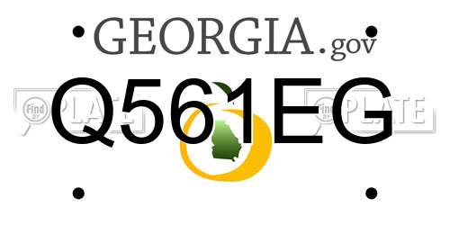 Q561EG Georgia License Plate