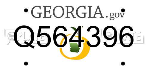 Q564396 Georgia License Plate