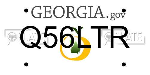 Q56LTR Georgia License Plate