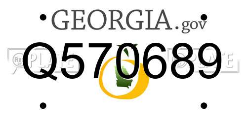 Q570689 Georgia License Plate