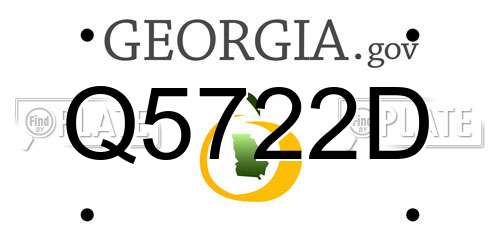 Q5722D Georgia License Plate