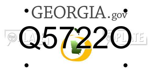 Q5722O Georgia License Plate