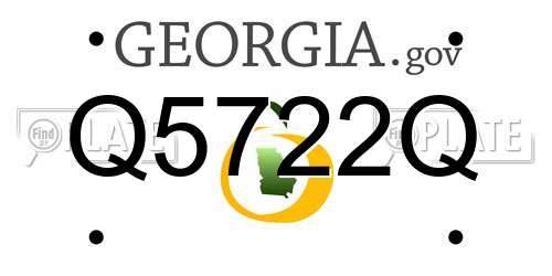 Q5722Q Georgia License Plate