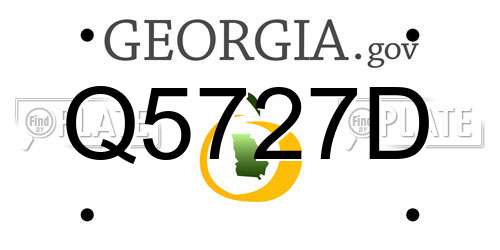 Q5727D Georgia License Plate