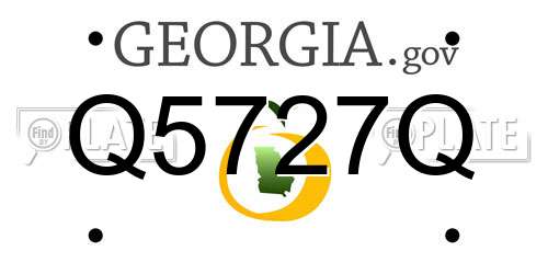 Q5727Q Georgia License Plate