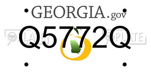 Q5772Q Georgia License Plate
