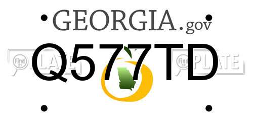 Q577TD Georgia License Plate