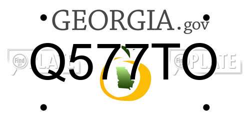 Q577TO Georgia License Plate