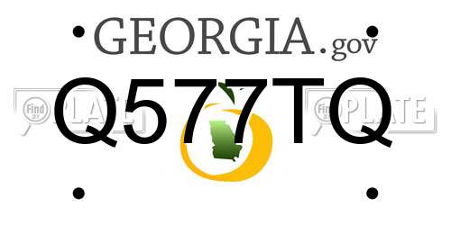 Q577TQ Georgia License Plate