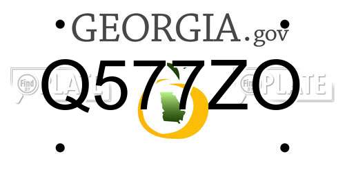 Q577ZO Georgia License Plate