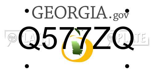 Q577ZQ Georgia License Plate