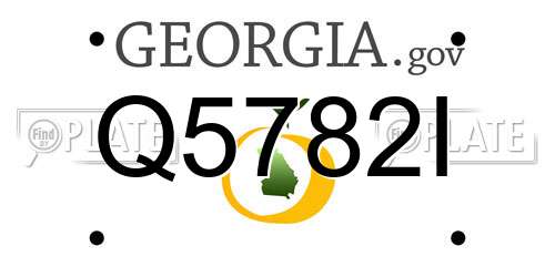 Q5782I Georgia License Plate
