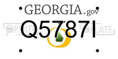 Q5787I Georgia License Plate