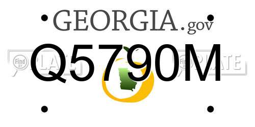 Q5790M Georgia License Plate